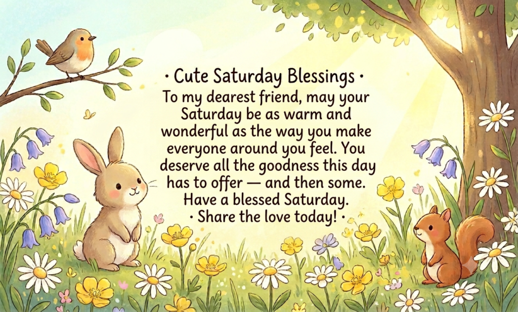 cute saturday blessings